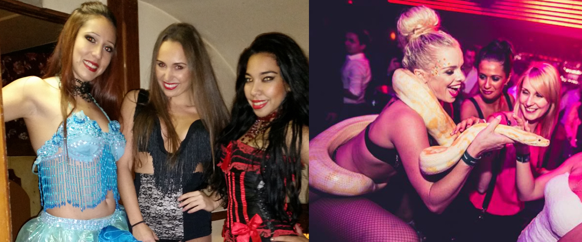 Burlesque met slangen