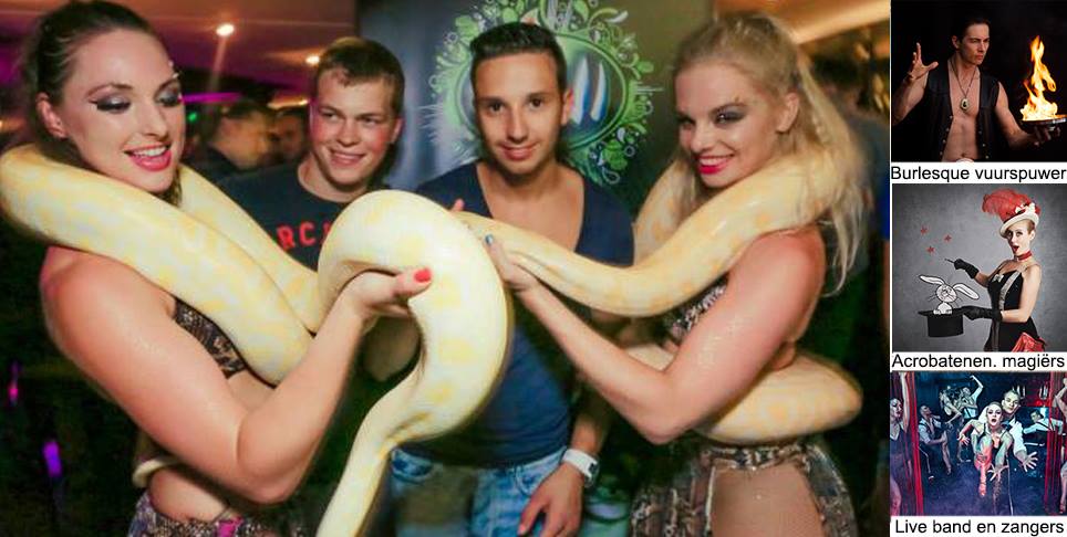 Burlesque performance snake